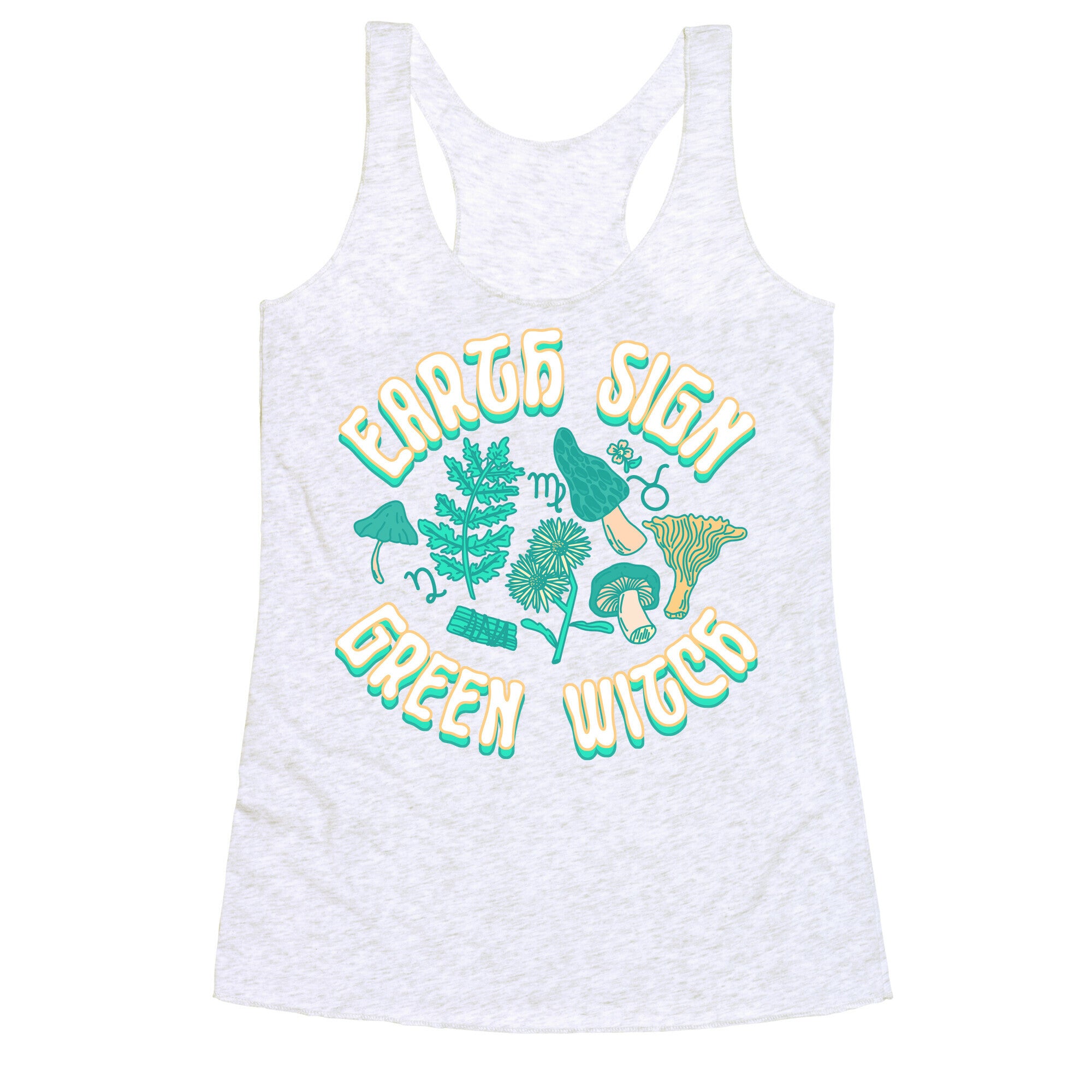 Earth Sign Green Witch Racerback Tank